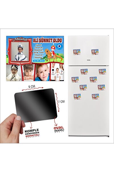 CiciMagnet 5 Fotoğraf Temalı Sünnet Mevlüdü İçin Hediyelik Magnet 10 Adet