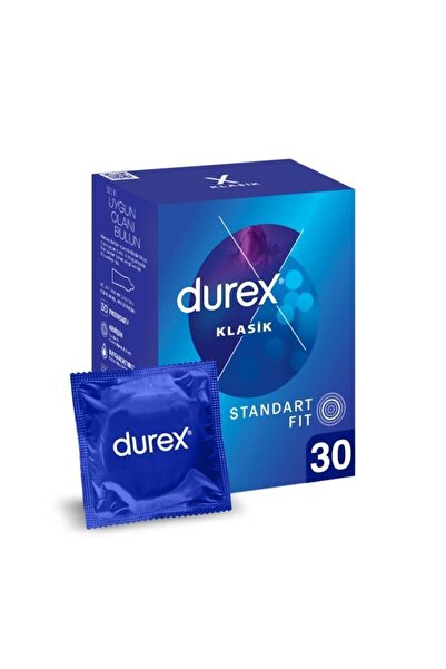 Durex Klasik Prezervatif 30'lu, Temel Koruma, Standart Fit