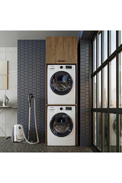 ROOMART Banyo Dolabı 231,2 x 67 cm Çamaşır Ve Kurutma Makinesi Dolabı