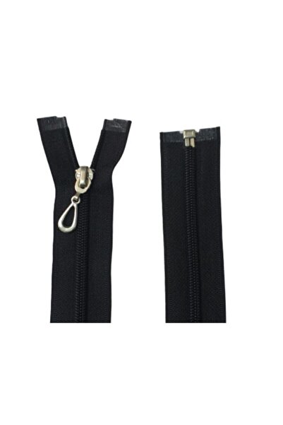 e tuhafiye 70 εκ. Μαύρο φερμουάρ 2 τεμάχια