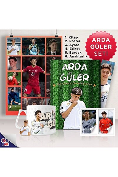 BAM KİTAP Arda Güler Seti 2- Kitap- Kupa-Poster -Anahtarlık- Etiket (Birer Adet)