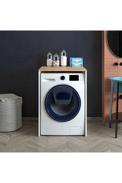 ROOMART Banos Banyo Çamaşır-kurutma Makinesi Kapaksız Banyo Dolabı Mat Beyaz-...