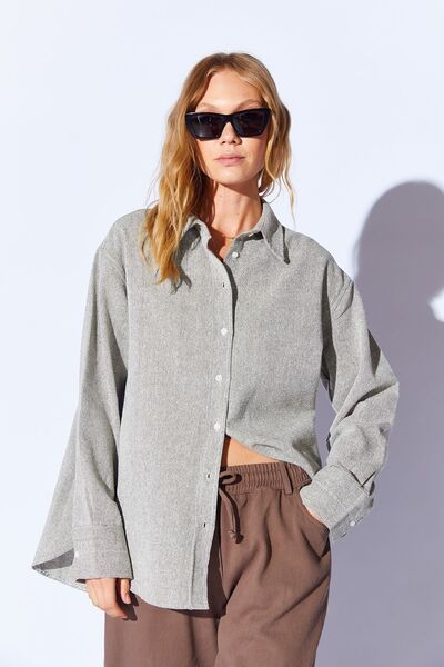 EDITION WOMAN 6739 Cămașă de damă model kaki acrilic