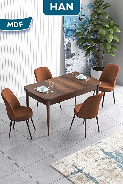 Canisa Han Serisi, 70x114 Açılabilir Mdf Masa Takımı,barok Ahşap Desen Masa, ...