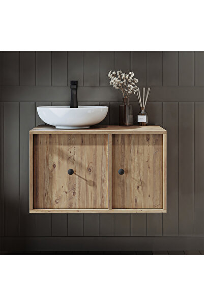 ROOMART Gusto Ayaksız Oval Lavabolu Mdf 75 Cm Çekmeceli Banyo Dolabı