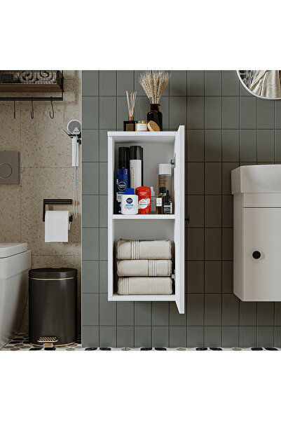 ROOMART Suntalam 70 X 25 Cm Banyo Boy Dolabı Mat Beyaz