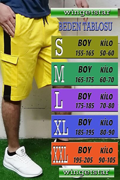 wingetstar Yellow Striped Shorts
