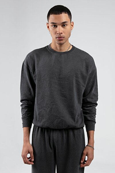 Yıkamalı/eskitme/soluk Efektli Basic Kalıp L Örme Sweatshirt| Eeu100278852-8852