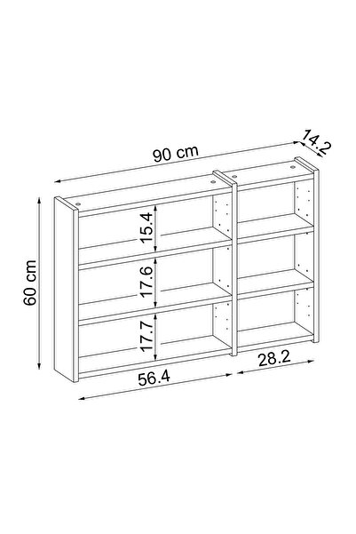 ROOMART Banyo Dolabı Kulpsuz 3 Kapaklı Mdf 90 Cm Aynalı Banyo Üst Dolabı