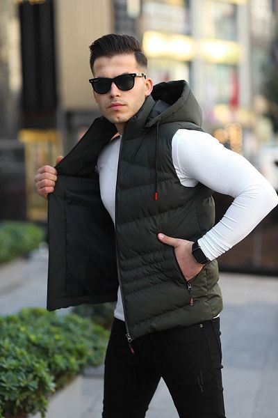 Boymen Αδιάβροχο ανδρικό αποσπώμενο γιλέκο με κουκούλα