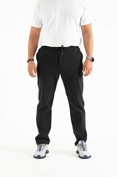 Longberg Erkek Beli Lastikli Bağcıklı Mevsimlik Jogger Spor Pantolon