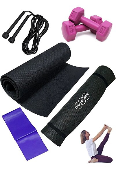 Tosima Set Pilates 4 bucăți Covoraș Pilates 1 Kg Set gantere Set Covoraș pent...