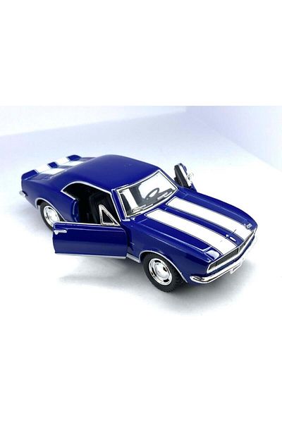 Kinsmart 1967 شيفروليه كامارو Z/28 (مخطط) - سحب قطرة 5 بوصة. سيارة موديل مرخصة، لعبة سيارة 1:37