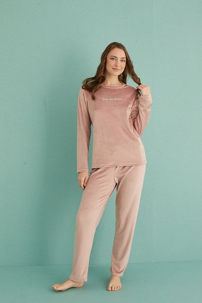 Mihra Stil Mihra 13166-8 Velvet Winter Pajama Set