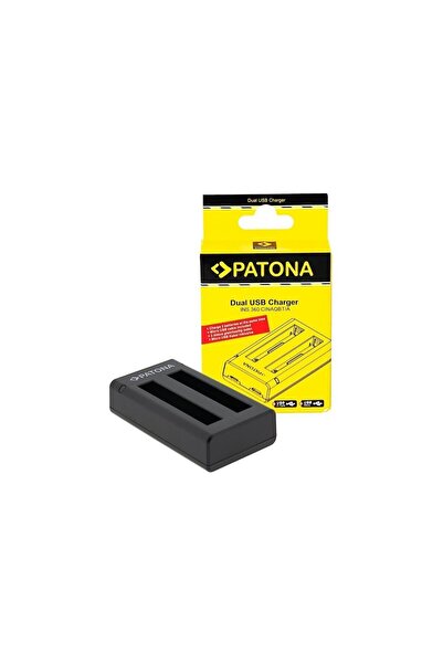 Insta360 Patona 1459 INSTA360 X3 BATARYA Uyumlu Ikili USB Şarj Cihazı Uyumlu