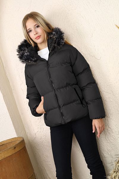 Asortik Kids Winter Sports Furry Young Girl's Coat - 11-15 Years