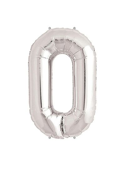 SYC GROSS 0 Foil Number Balloon 16 inch 36 cm
