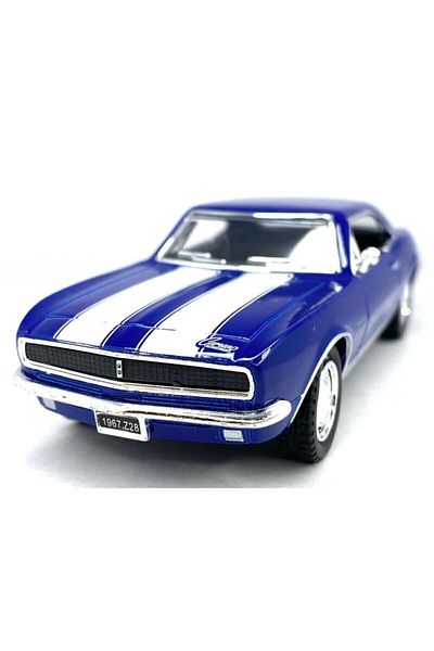 Kinsmart 1967 شيفروليه كامارو Z/28 (مخطط) - سحب قطرة 5 بوصة. سيارة موديل مرخصة، لعبة سيارة 1:37