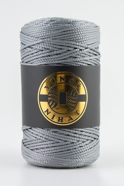 Yüncü Nihat 200Gr - 200Mt - 2.5mm Gray Polyester Macrame Lanyard Bag