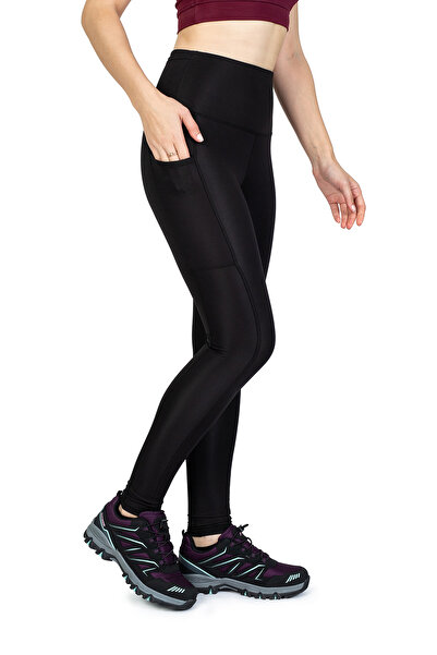 The Step Sports Colanți negri de yoga cu talie înaltă și buzunare - Spocket 25"