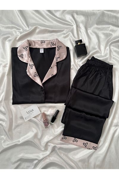 Lena Homewears Σετ γυναικείες πιτζάμες σατέν - Ρούχα για το σπίτι, νυχτικό και προίκα
