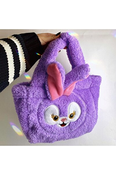 Halis Ticaret Plush Bag Cute Rabbit Purple