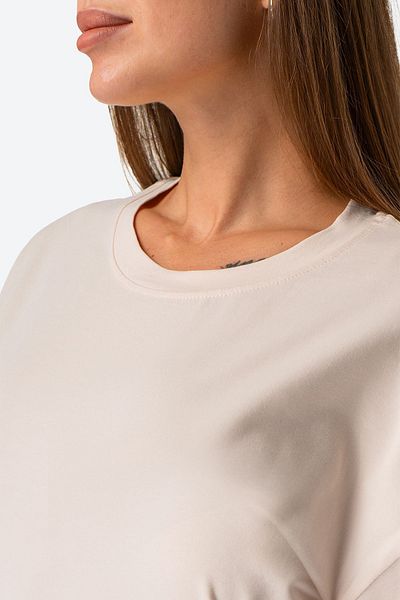 Happy Fox Γυναικείο μπλουζάκι U Neck Relaxed Cut Cotton Oversize