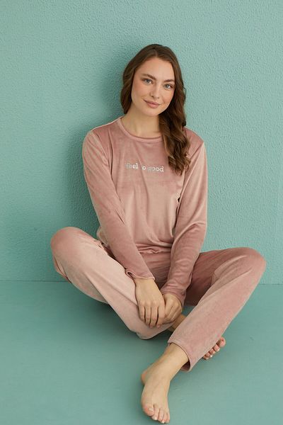 Mihra Stil Mihra 13166-8 Velvet Winter Pajama Set