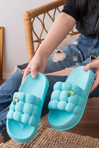 Slipcat Autocolant anti-alunecare de lux pentru femei, ușoare și cu talpă înaltă, cu model, pentru zi cu zi, pentru plajă, la mare, pentru piscină, cu gel