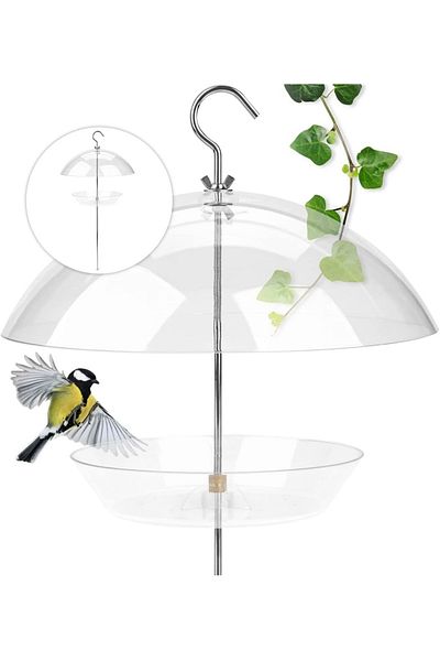 VipDeluXe WILDLIFE FRIEND I Bird Feeder with Chopstick and Hanger, Transparent Bird Feeder food bowl