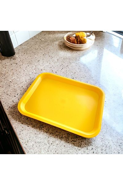 ray plastik Serving Tray Unbreakable Yellow