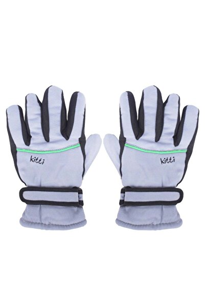 bebegen Boy Gray Black Snow Gloves 4-8 Years