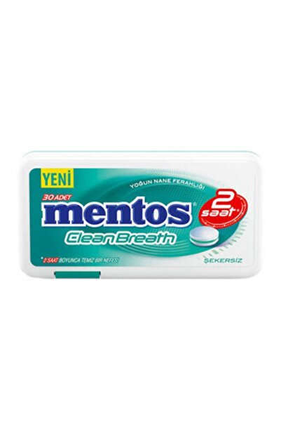 Mentos 2 Saat Clean Breath Yoğun Nane Ferahlığı 21 G * 10 Adet