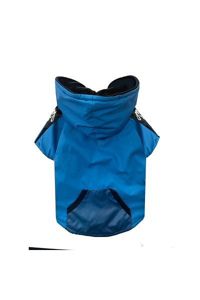 Alphadog Design معطف واق من المطر بغطاء للرأس من Flash Blue Dog