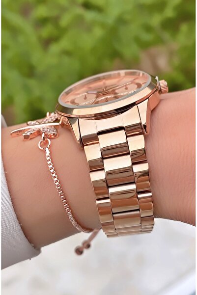 Tom Jones Marka Rose Gold Renk 2 Yıl Garantili Su Geçirmez Kadın Kol Saati - Bileklik