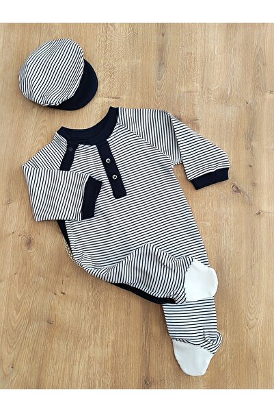 Tomuycuk Baby Onesie with Hat 2-Piece 100% Cotton Men's Sleeping Bag Newborn ...