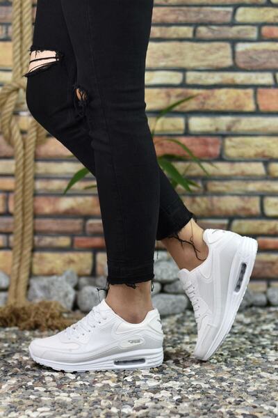 Riccon Άνετα πάνινα παπούτσια Unisex White Air Sole - 00121651