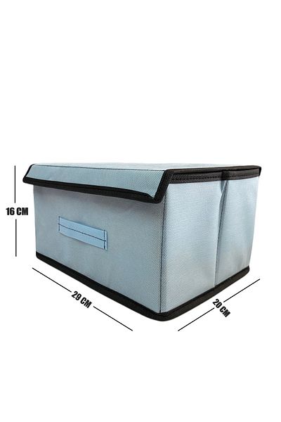 TURİNHOME Box Storage Box, Multi-Purpose Box, Fabric Box, Organizer Organizer Box with Lid