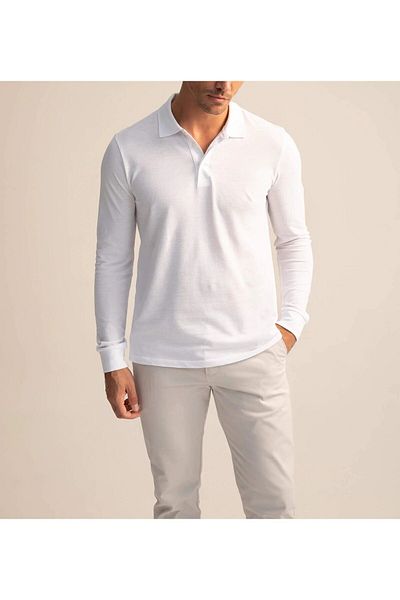 Ümiteks world of clothes Μακρυμάνικο μπλουζάκι με λαιμόκοψη σχολείου - 100% βαμβάκι