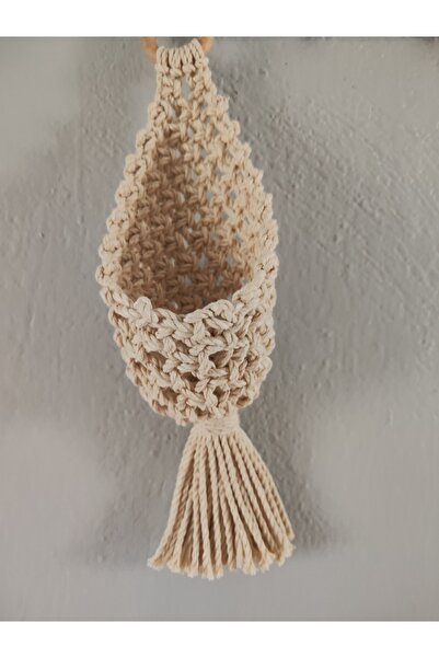 Makrome Dekoratif Örgü Saksılık, Sukulent Saksılık