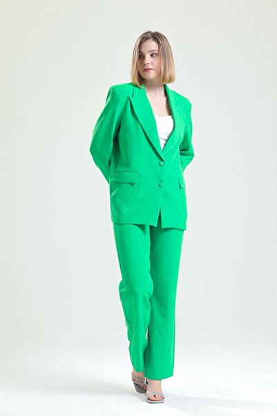 Sense Зелений піджак Hürrem - з підкладкою та обшивкою з тканини Ckt34296