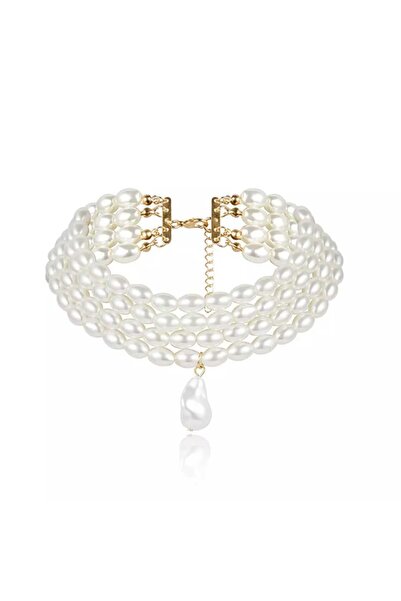 İPAR AKSESUAR CHOKER ŞIK İNCİ KOLYE