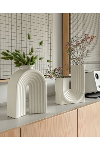 CMHOME İskandinav Tarzı Modern Pilastik Basamaklı Vazo (1 ADET)