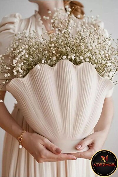 azezhobi H&M İstiridye Vazo Deniz Kabuğu