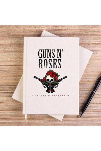 Z zepplin دفتر ملاحظات قماشي غير مبطن من Guns N Roses Live Radio Broadcast
