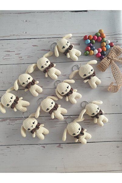 On marifet yün ve hobi dünyası Amigurumi örgü tavşan minik anahtarlik