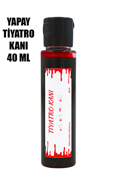 Yusuf Dirik YD Party Supplies Yapay Tiyatro Kanı Yoğun Kıvamlı 40 ML Cadılar Bayramı Aksesuarı Halloween Fake Blood