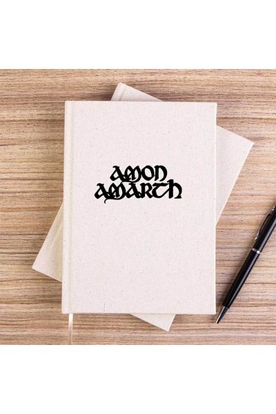 Z zepplin دفتر ملاحظات قماشي غير مبطن بنص Amon Amarth