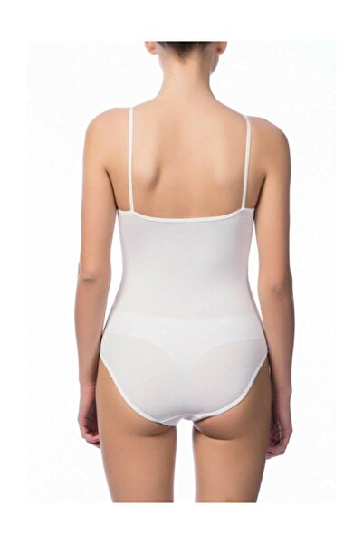 jilly jo White Thin Strap Women's Bodysuit - Hannenbb2935