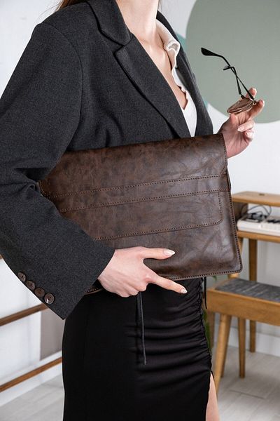 DK LEATHER Pu Leather 13,6 - 14'' M3 Macbook Notebook Case Macbook Air Pro M1 M2 M3 Συμβατός χαρτοφύλακας
